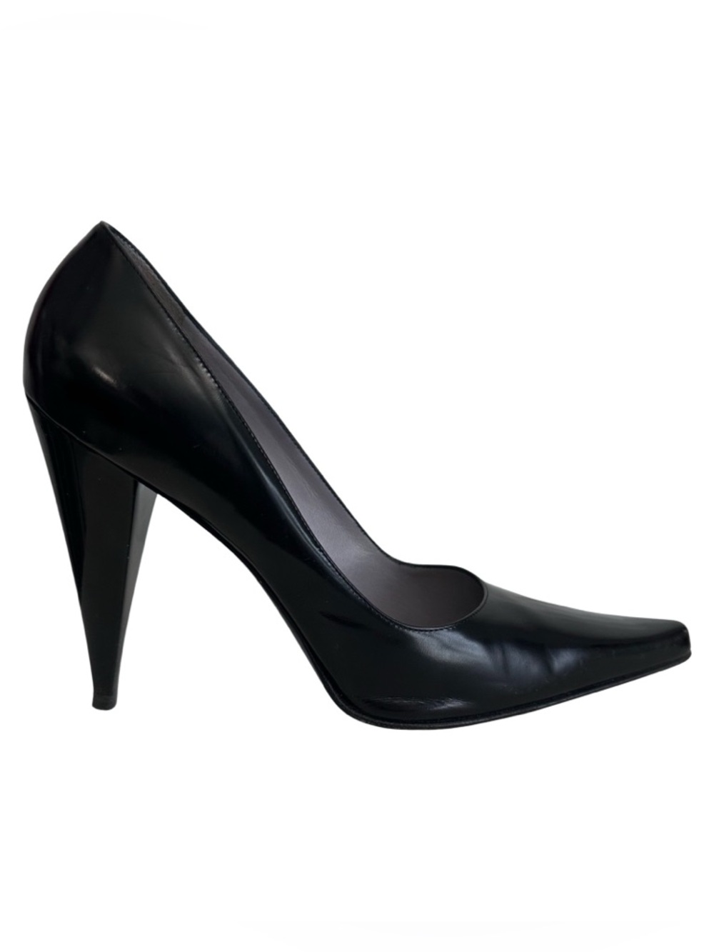 GUCCI black leather heels pumps size 9.5